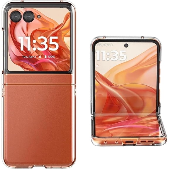 Entronix Clear Case Compatible with Moto Razr (2024), Scratch-Resistant Hard Cover