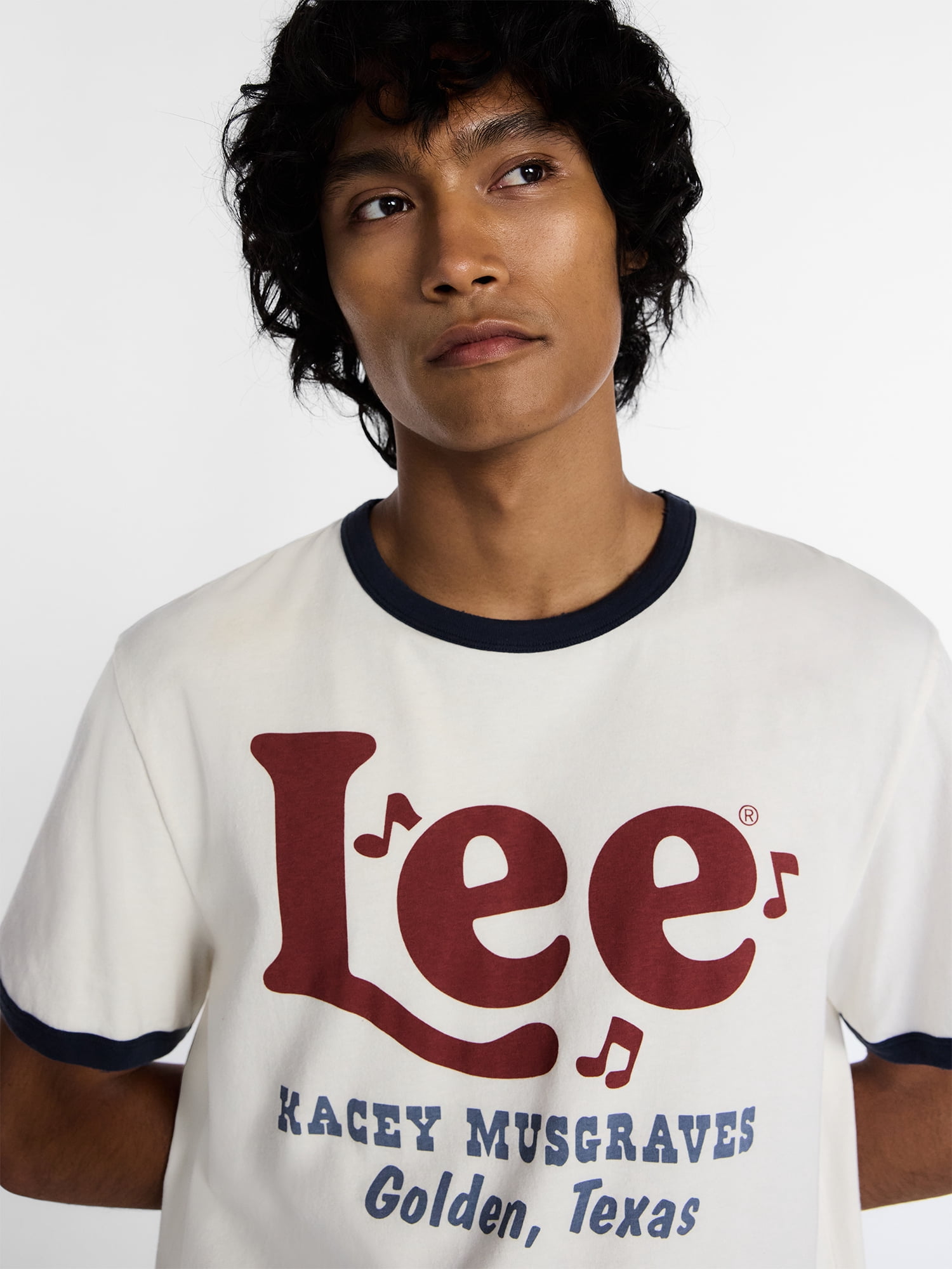 Kacey Lee Men's and Big Men's Distressed Graphic Ringer Tee, Sizes S-2XL