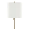 thumbnail image 3 of LumiSource Gold Metal, White Linen Cone 64" Metal Floor Lamp, 3 of 5