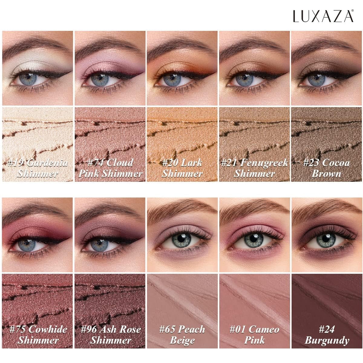 10PCS Eyeshadow Stick,Shimmer And Matte Brown Metallic Eye Shadow sticks Set,Cream Eyeshadow Pencil Crayon with Smudge-proof & Waterproof,Eye Brightener Stick