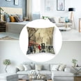 thumbnail image 5 of BANET Throw Pillow Cushion Cover Pack of 2, Couple in Love Walking in The City Streets in Rainy Day Dramatic , Zippered Double-Side Digital Print Decor, 12x12in, 5 of 7