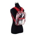 thumbnail image 5 of Eastsport Unisex Clear Mini Dome Backpack, Red Trim, 5 of 6