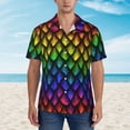 thumbnail image 2 of Xecao Dragon Scales print Hawaiian shirt - a stylish short-sleeve button-down for men, perfect for casual beach and tropical outings., 2 of 9