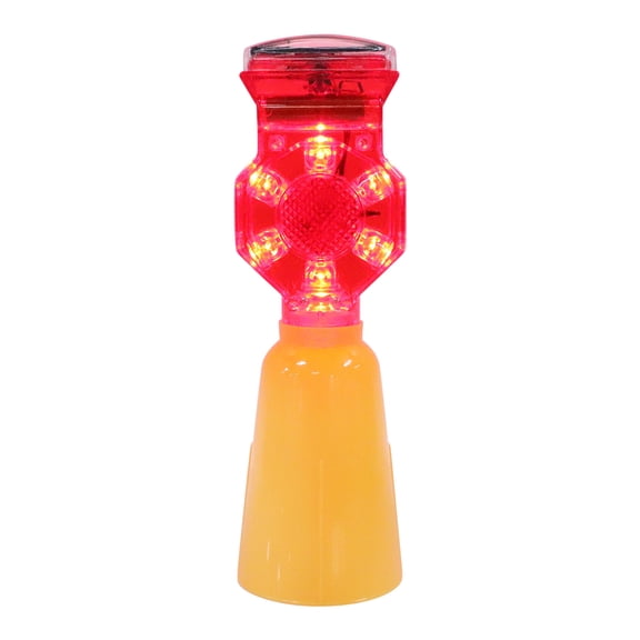 Raindrops Solar Powered Red Strobe Warning Lamp Emergency Light with Flashing Signal for Safety and Alert 1 Set