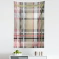 thumbnail image 1 of Grey Plaid Tapestry, Pastel Tones of English Gingham Pattern Retro Vintage Checkered Illustration, Fabric Wall Hanging Decor for Bedroom Living Room Dorm, 5 Sizes, Multicolor, by Ambesonne, 1 of 1