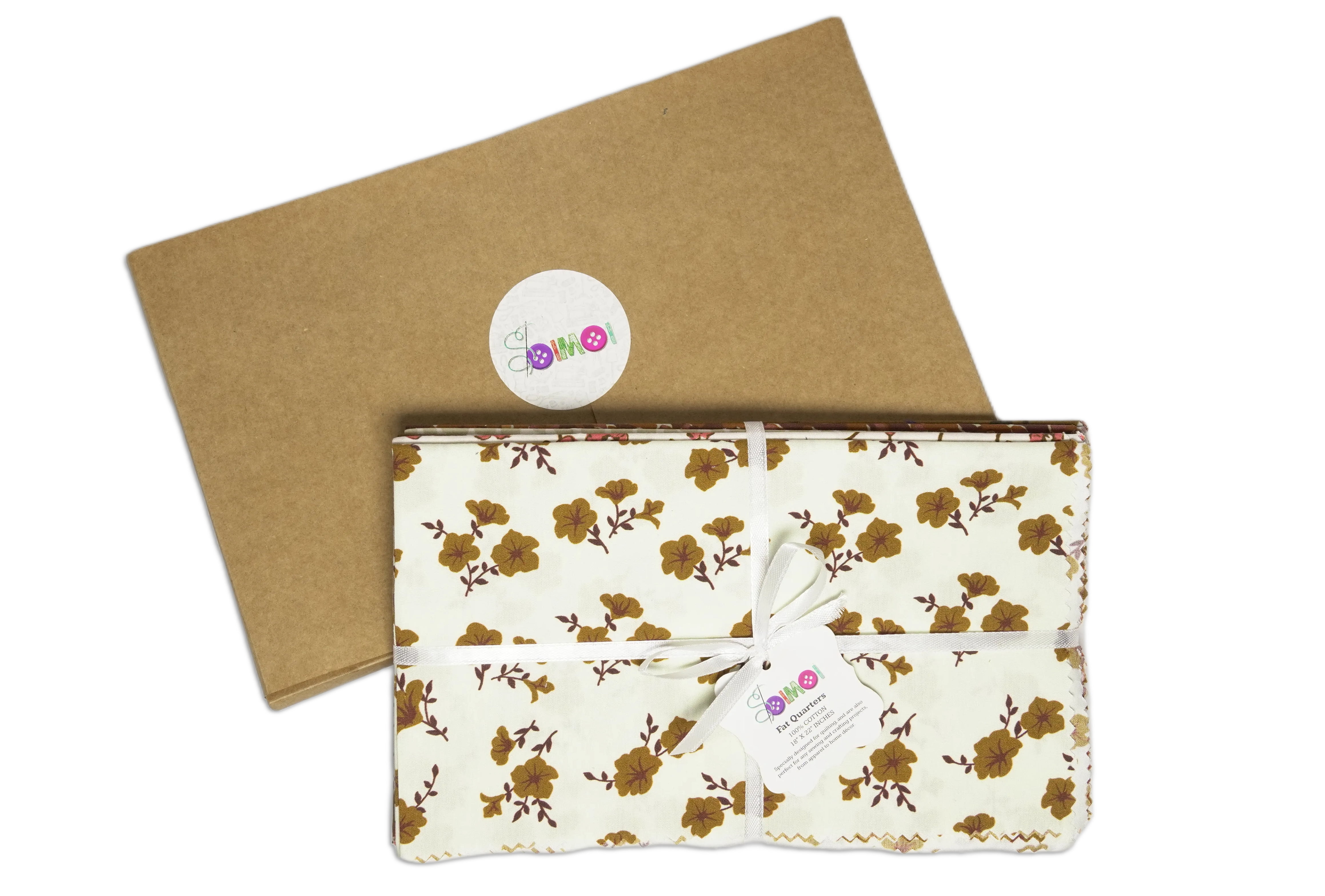 Soimoi 8 Pc Fat Quarter Bundle- Florals Print 18"x 22" DIY Patchwork- 100% Cotton Pre-Cut Quilting Fabric Multicolor