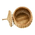 thumbnail image 3 of Creative Co-Op Hand-Woven Wicker Basket Storage with Lids, Natural, Set of 2, 3 of 3