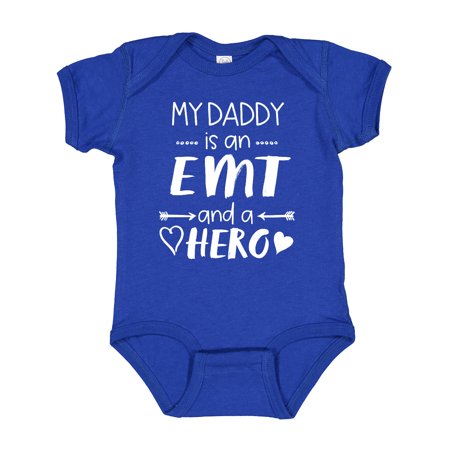 

Inktastic My Daddy is an EMT and a Hero Boys or Girls Baby Bodysuit