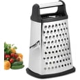 thumbnail image 1 of 4-sided stainless steel grater - Kitchen grater for coarse and fine grating, for fruits, vegetables, carrots, 1 of 5