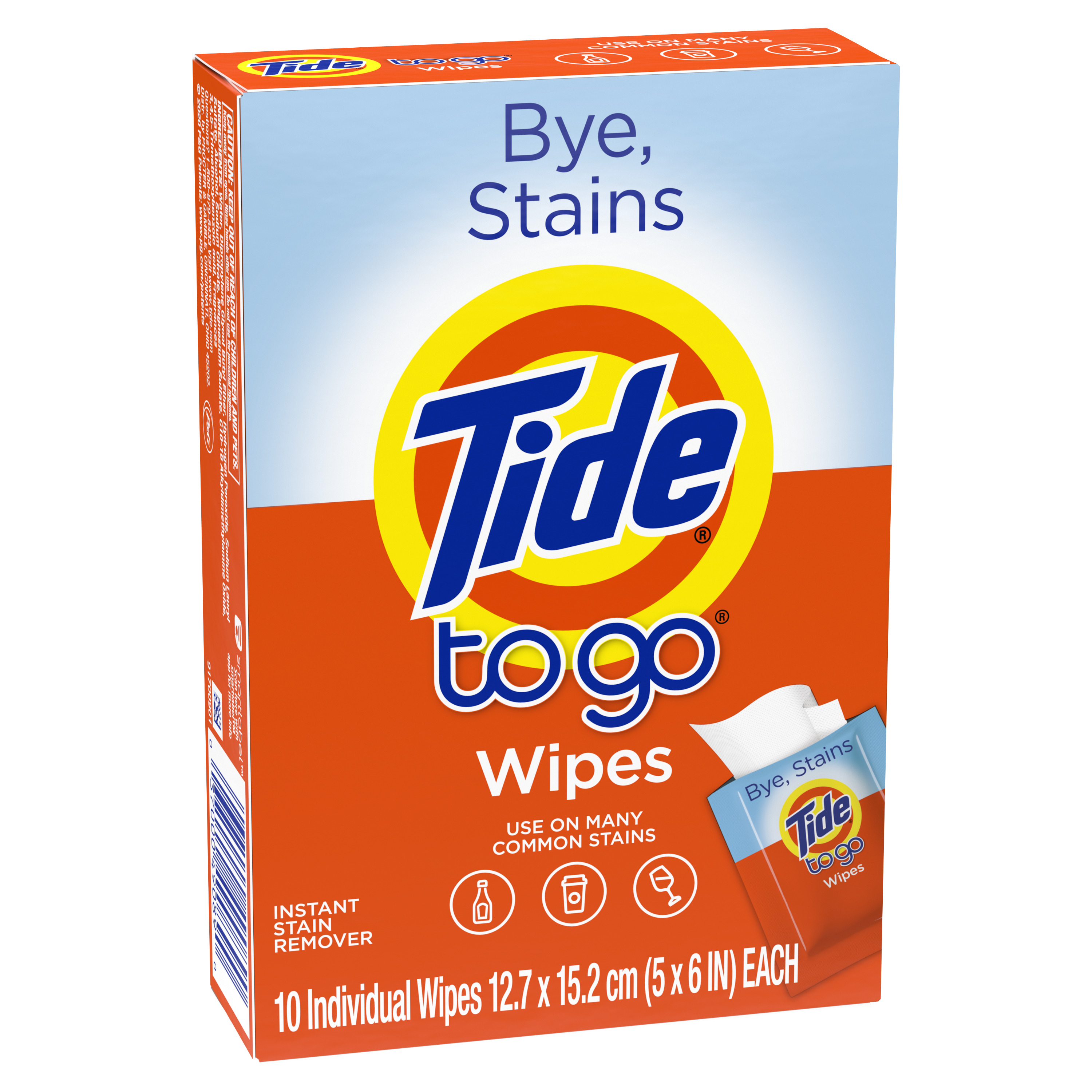 Tide To Go Instant Stain Removing Wipes, 10 Count Wipes - image 2 of 7