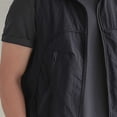 thumbnail image 7 of YFNNUP Big and Tall Men's Golf Vest Lightweight Casual Sleeveless Jacket Outerwear Windproof Water Resistant Grid Lining Vests with Zipper Pockets Black,XXL, 7 of 7
