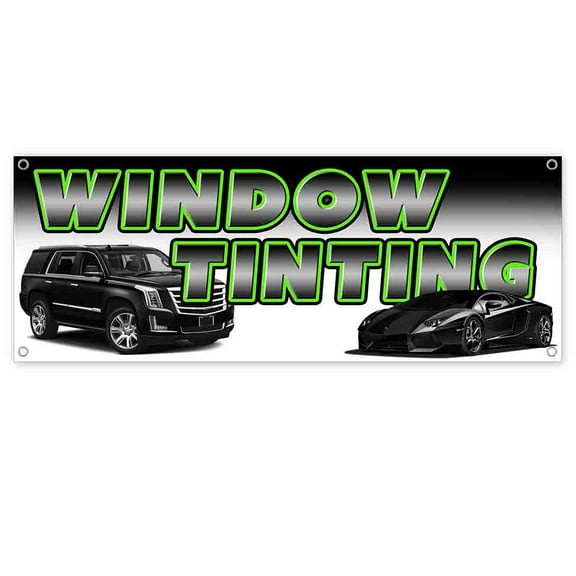 Window Tinting Lambo 13 oz Vinyl Banner With Metal Grommets