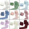 thumbnail image 6 of 2 Rolls 1.5 Inch x 5 Yard Handmade Fringe Chiffon Ribbon Frayed Edges Silk-Like Ribbon Rustic Ribbon for Bouquets Wrapping Decor Wedding Tie Invitations Crafts, 6 of 6