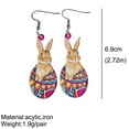 thumbnail image 3 of Rinsvye Easter Earrings Bunny Flower Basket Cute Print Egg Chicken Spring Flower Earrings Women Ear, 3 of 4