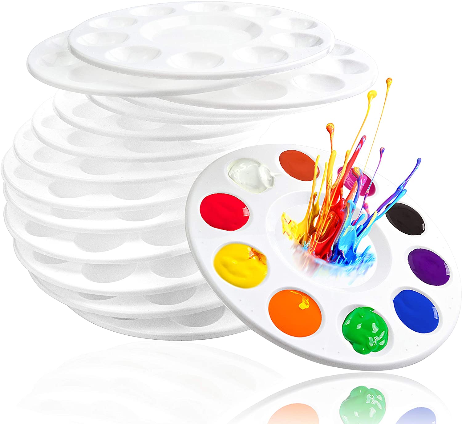 15 Pcs Paint Palettes, Palette Tray Plastic For Kids And Adults To Create  Diy Craft Professional Art Painting 【予約受付中】