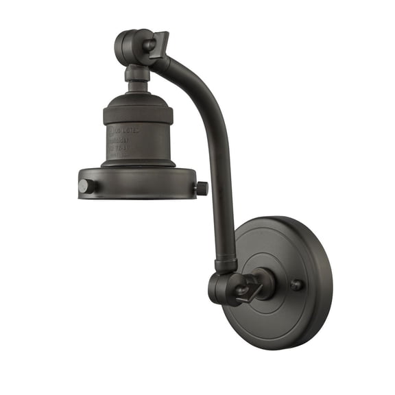 Innovations 515-1W-OB-LED Bare Bulb 1 Light Sconce part of the Franklin Restoration Collection, Oil Rubbed Bronze