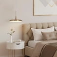 thumbnail image 3 of Savonnerie Modern Glam 1-Light Metal Gold LED Pendant Light Kitchen Island Lights for Dining Room - 10" D x 8" H, 3 of 5