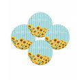 thumbnail image 7 of 13 Inch Round Placemats Set of 4, Sunflower Non Slip Heat Insulation PP Table Mats, Yellow Summer Botanical Blue Striped Farmhouse Washable Place Mats for Kitchen Dining Party Table Decor, 7 of 7