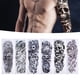 thumbnail image 1 of Tatuajes Temporales De Brazo Completo, 6 Piezas Patrones Claros Eliminación Fácil De Usar Pegatinas De Tatuajes Falsos Efecto De Tatuaje Real Para Pierna Para Brazo Para Viajes, 1 of 7