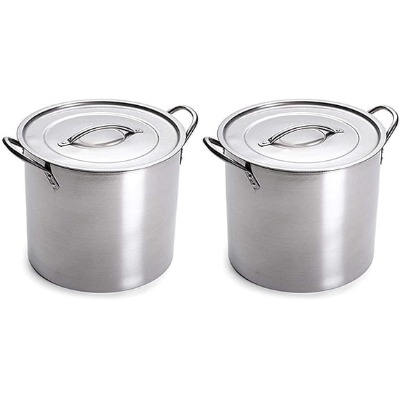 Five Gallon Stainless Steel Brewing Kettle X2