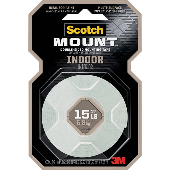 3M Scotch Delicate Surface Painter's Mounting Tape, 1/2"x75", White