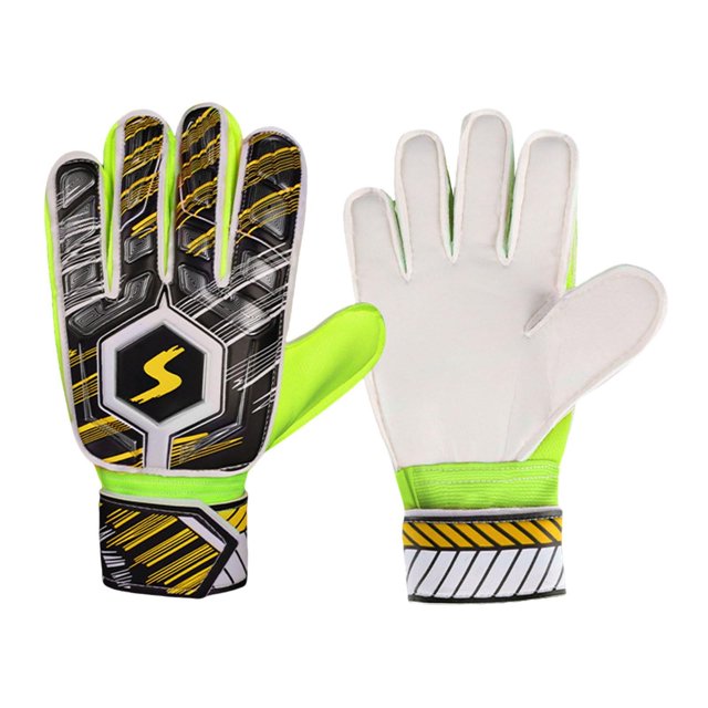 Guantes de fútbol Guantes Guantes de fútbol Guantes de protección de los dedos Accesorios de equipo de protección Guantes de entrenamiento para niños Tamaño amarillo 10