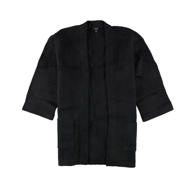 Alfani Womens Solid Cardigan Sweater black 2XL