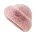 thumbnail image 2 of Winter Faux Fur Hats for Women Warm Fluffy Russian Hat 2025 Fashion Casual Furry Bucket Hat for Walking Travel 09# Pink Free, 2 of 3