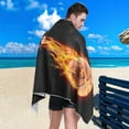 thumbnail image 4 of Basketball on Fire Beach Towel - Super Absorbent Oversized Travel Towels - Lightweight Compact Quick Dry Towel for Swimming Camping Holiday （126） Wash cloth, 4 of 7