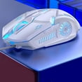 thumbnail image 4 of RGB Souris de Jeu Câblé RGB Souris Ergonomique Rétroéclairée avec 7 Mute Rétro-Éclairage Blanc, 4 of 5