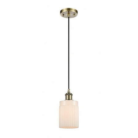 Innovations 516-1P-AB-G341 Hadley 1 Light Mini Pendant part of the Ballston Collection, Antique Brass