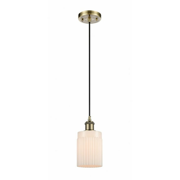 Innovations 516-1P-AB-G341 Hadley 1 Light Mini Pendant part of the Ballston Collection, Antique Brass