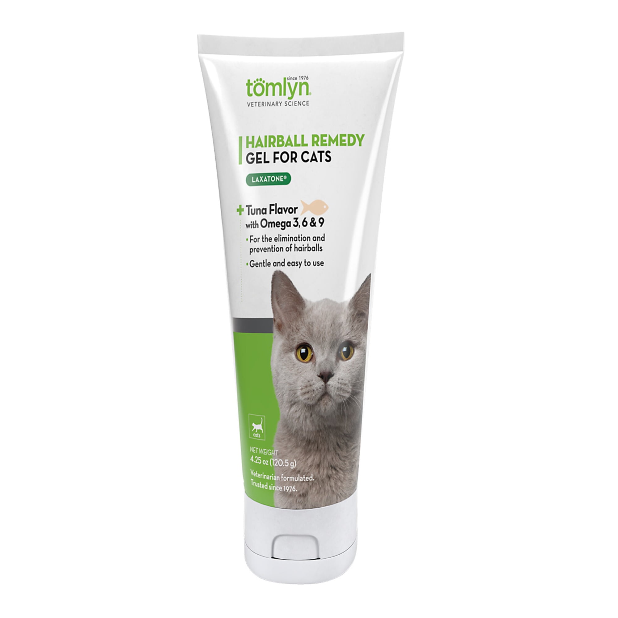 Tomlyn Laxatone Hairball Remedy Supplement for Cats, Tuna Flavor, 4.25 oz