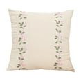 thumbnail image 2 of COM1950s Embroidered Rose Pillow Cover for Sofa and Bed,Floral Design Decorative Cushion Case,Easy To Clean and Replace,Ideal for Lumbar Support Holiday Gift,17.7X17.7 Inch, 2 of 9