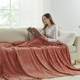 thumbnail image 5 of Nestl Cut Plush Fleece Blanket, Soft Lightweight Fuzzy Luxury Throw Size Bed Blankets for Bed, Throw, Misty Rose, 5 of 10