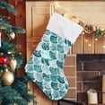 thumbnail image 5 of Fish Scale Pattern Christmas Stockings Marble Texture Christmas Presonalized Large Stocking Sock, Set of 2 Xmas Party Winter Decor Candy Bag Family Holiday Gift, 17.7 Inch, 5 of 7