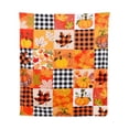 thumbnail image 2 of Halloween Throw Blanket with Pumpkin Floral Design, Cozy Fall Farmhouse Decor for Couch, Thanksgiving Decorations Gift for Autumn Season, 1 Pack, 2 of 7