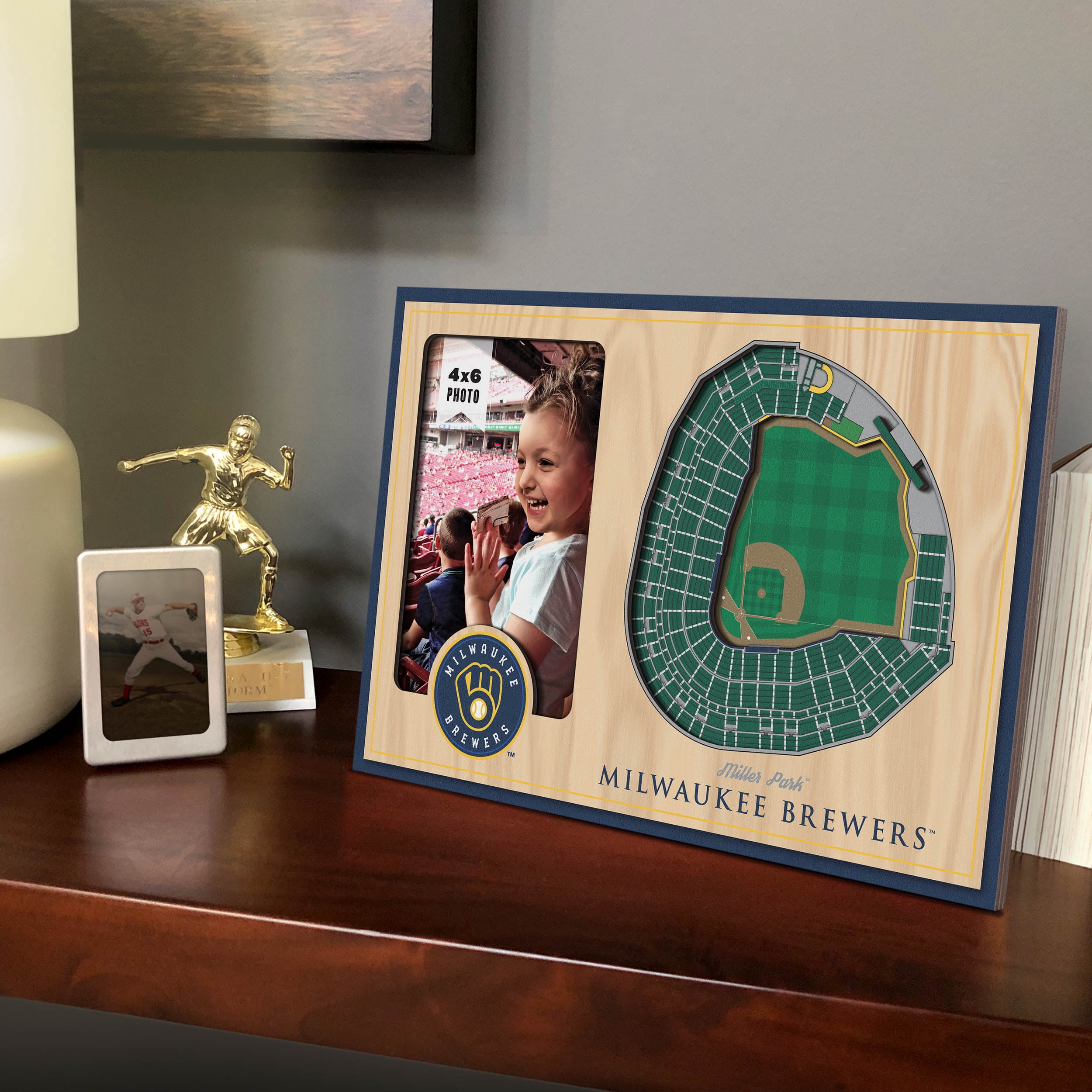 YouTheFan MLB Milwaukee Brewers 3D StadiumView Picture Frame