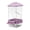 Purple, variant on Automatic Wall-Mounted Bird Feeder – Transparent No-Mess Food Dispenser for Parakeets& Small Bird,For Home Or Outdoor Use For Small Birds,Bird Cage Feeder,