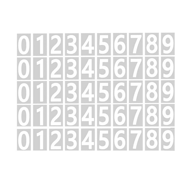 5 juegos de pegatinas reflectantes con números para buzones, 0-9, números de dirección de vinilo autoadhesivos para exteriores, 2/3/4 pulgadas