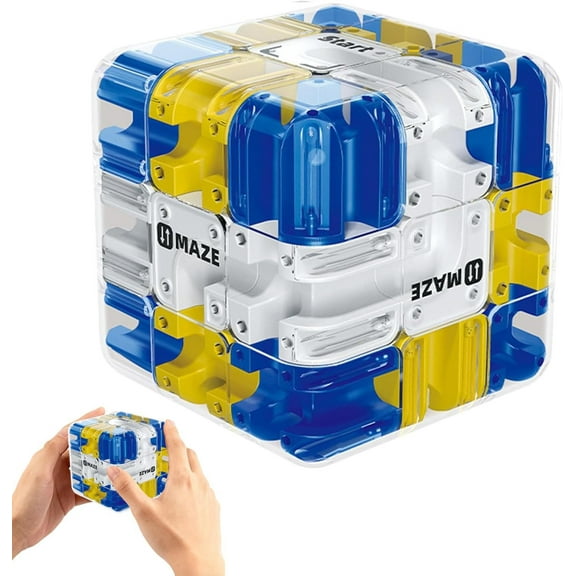 Large Labyrinth 3D Puzzles Maze Cube, 3D Maze Puzzle Cube for for Stress Relief & Logic Development, Focus Game Gift for Adults