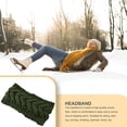 thumbnail image 4 of Bandeau d'Hiver pour Femmes Élasticité Tête Chaude Cache-Oreilles Style Simple Accessoires pour Cheveux pour Femmes Vert Foncé, 4 of 6