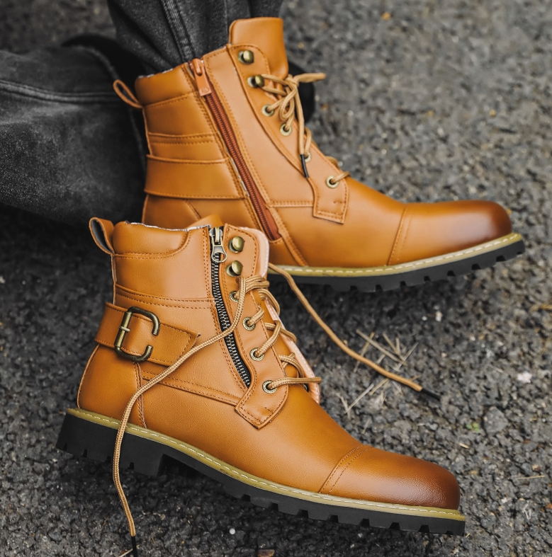 Oxford Dress Boot Mens Boots Motorcycle Casual Boots for Men