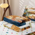 thumbnail image 5 of Manfei Anime Sleeping Kitten Zipper Twin Comforter Sets with Fitted Sheet and 2 Pillowcases, Garden Floral Hammock Zipper Bedding Set, Cream Green, Polkadot Reversible, 4pcs, 5 of 7