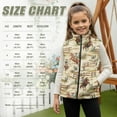 thumbnail image 7 of Pzuqiu Horse Print Girl Outerwear Vest 2T Comfortable Versatile Vest Zip Up Sleeveless for Girl Fashion Casual Fall Winter Warm Outerwear With Pockets for Outdoor Activities, 7 of 7