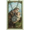 Pewter Saint St Anthony Medal with Laminated Holy Card, 1 1/16 Inch