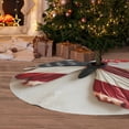 thumbnail image 6 of Rateoe American Flag Butterfly Wall Print Christmas Tree Skirt 48" for Xmas Holiday New Year Party Circle Tree Mat Ornaments Decoration, 6 of 7
