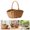 Brown, variant on Home Decor Rattan Wicker Woven With Handles Portable Garden Wicker Storage Suitable For Picnic Organizing Collecting Vegetables Flower Pots Practical