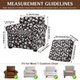thumbnail image 6 of CHAQLIN Skull with Red Roses Pattern Chair Slipcover for Living Room, 2 Piece Individual Cushion Cover Brushed Armchair Cover Anti-Dust for Pet, 6 of 6