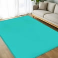 thumbnail image 4 of Turquoise Area Rugs 5x7 for Living Room, Farmhouse Solid Teal Color Modern Art Non Slip Washable Rug Runner, Low Pile Indoor Floor Carpet Mat Bathroom Rugs for Bedroom, Kids Room, 4 of 9